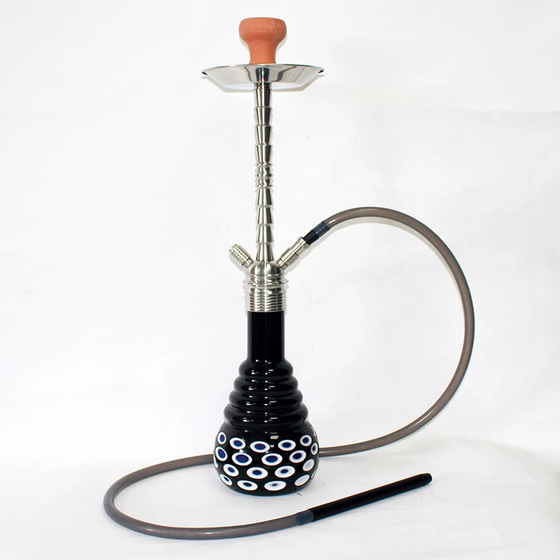 SS01 unique glass shisha stainless steel hookah pipe