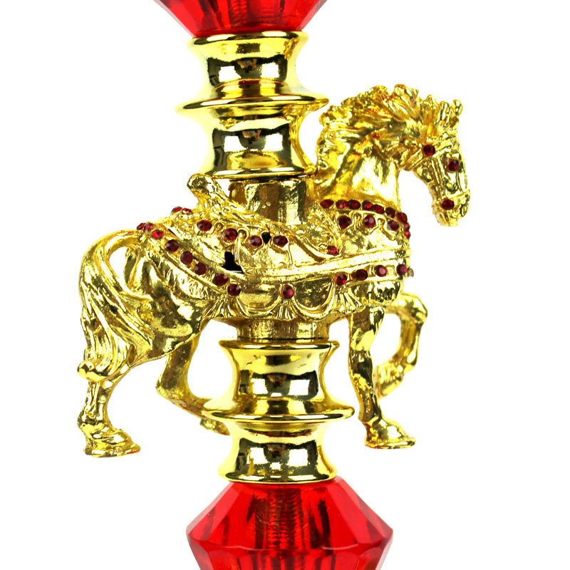 4050 Horse Hookah 2 Pipe Glass Shisha Hookah