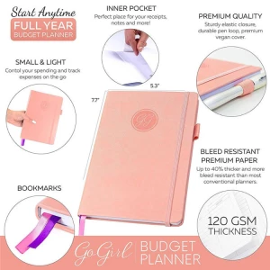 Budget Planner Monthly Financial Planner Organizer Budget Book Expense Tracker Notebook Journal to Control Your Money Undated