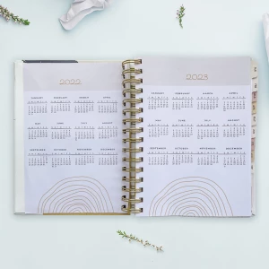 Wholesale 2022 Hardcover Notepad Spiral Self Inspirational Notebook Monthly Planner book