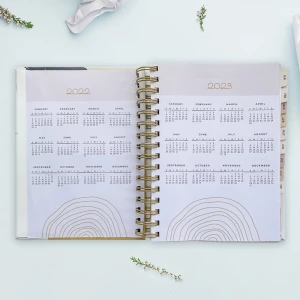 Spiral hardcover Notebook monthly mountain range  notebook