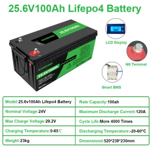 24V 100Ah Lifepo4 Battery