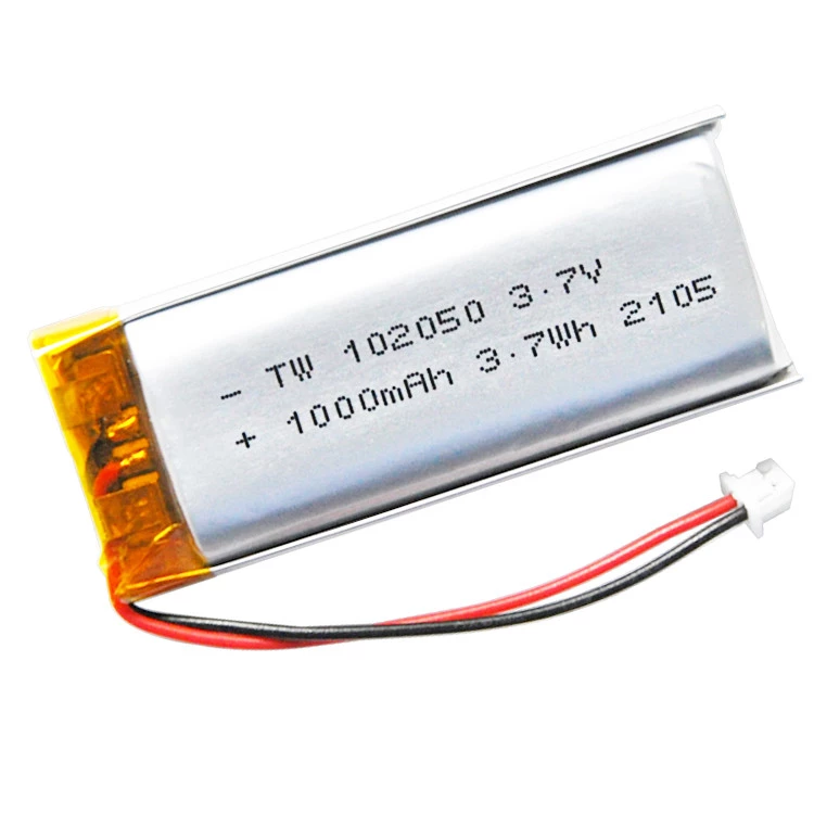 Rechargeable Li-ion Battery 3.7v 102050 1000mAh Battery