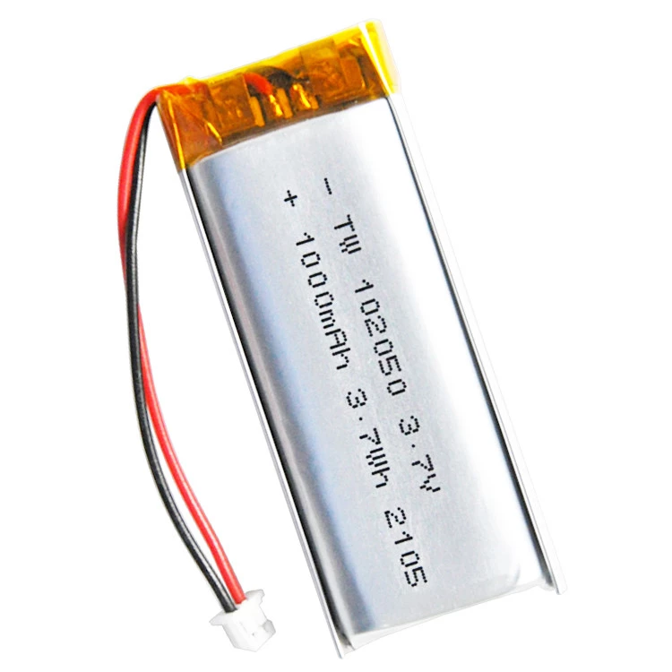 Genopladeligt Li-ion batteri 3.7v 102050 1000mAh batteri