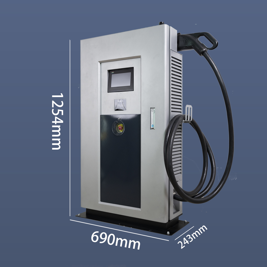 New energy ultrathin fast ev charger ocpp dc 30kw 40kw 60kw double gun charging pile