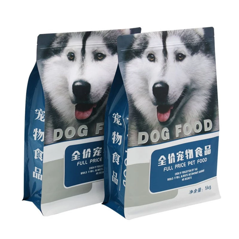 Sacs d'aliments pour animaux de compagnie à fermeture éclair réutilisables sacs d'aliments frais
