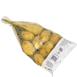 Potato Orange Lemon Garlic & Shallots Nuts Onions Citrus Fruits Half-N-Half® Bags Light-Blocker Film Up To 10 Mesh Colors Available Automated Packing 1lb-20lb Breathability Air Holes