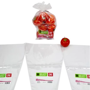 AMCO Tomatoes Triangular Packaging Bag With Air Hole Customized Printing Transparent Fruit Vegetable Plastic Bag