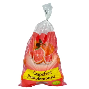 Food Grade Plastic Grapefruit Pamplemousse Poly Orange Lemon Packaging Bag With Iron Shelves Punching The Breathing Hole In The Back 5lb 2.27kg