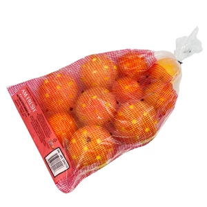 Food Grade Plastic Grapefruit Pamplemousse Poly Orange Lemon Packaging Bag With Iron Shelves Punching The Breathing Hole In The Back 5lb 2.27kg