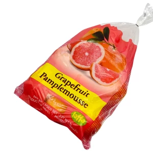 Food Grade Plastic Grapefruit Pamplemousse Poly Orange Lemon Packaging Bag With Iron Shelves Punching The Breathing Hole In The Back 5lb 2.27kg