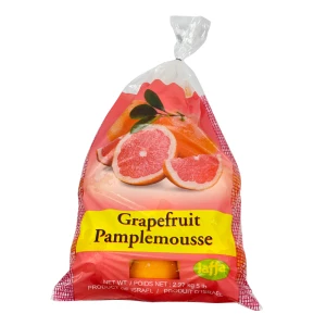 Food Grade Plastic Grapefruit Pamplemousse Poly Orange Lemon Packaging Bag With Iron Shelves Punching The Breathing Hole In The Back 5lb 2.27kg