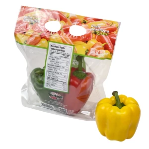 Top Line Farms Mini Sweet Peppers 1lb OEM Custom Printed Stand Up Zipper Resealable Bags For Fruit  Vegetable Packaging