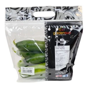 Goldensun Fresh Mini Cucumbers Storage Plastic Bags Tomato Cherry Grape Fresh Vegetable Packaging Bag With Vents