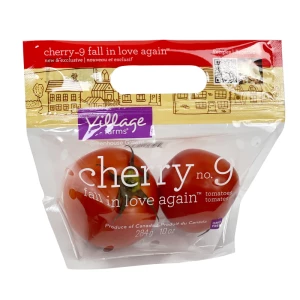 Village Farms Cherry Citrus Fruits Stone Fruit Potatoes Peppers Pouch Micro Perforation Fruit Packaging Bags With Vent Holes And Carry Handle