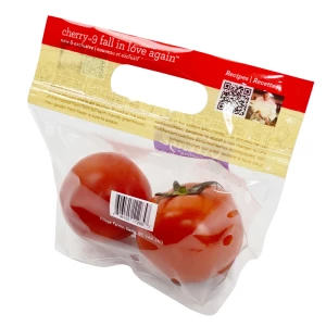 Village Farms Cherry Citrus Fruits Stone Fruit Potatoes Peppers Pouch Micro Perforation Fruit Packaging Bags With Vent Holes And Carry Handle