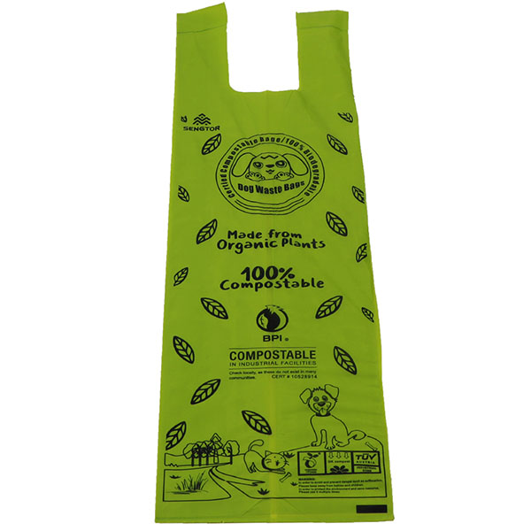Light Green Vest Pet Litter Bag
