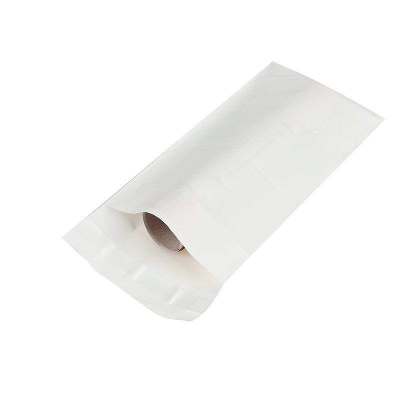 white self-adhesive bag