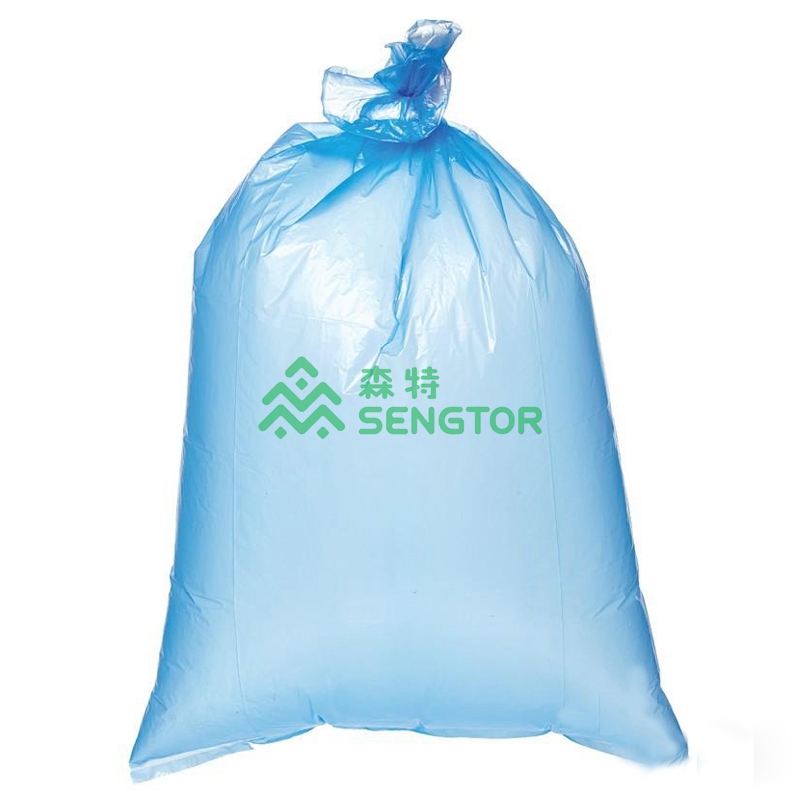 Blue drawstring garbage sorting bag