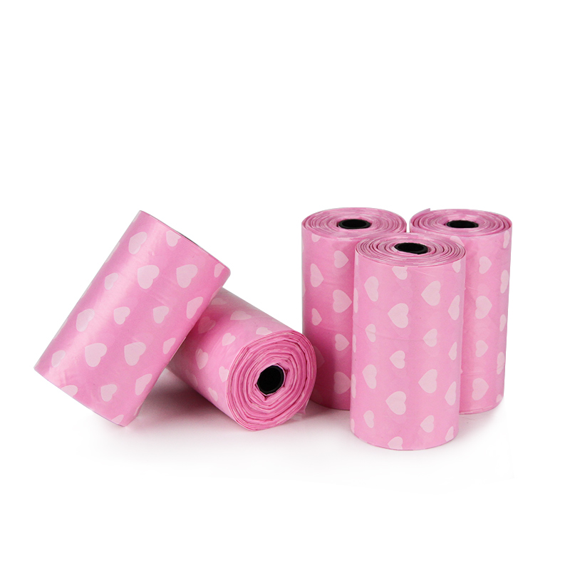 Pink dog poop bag