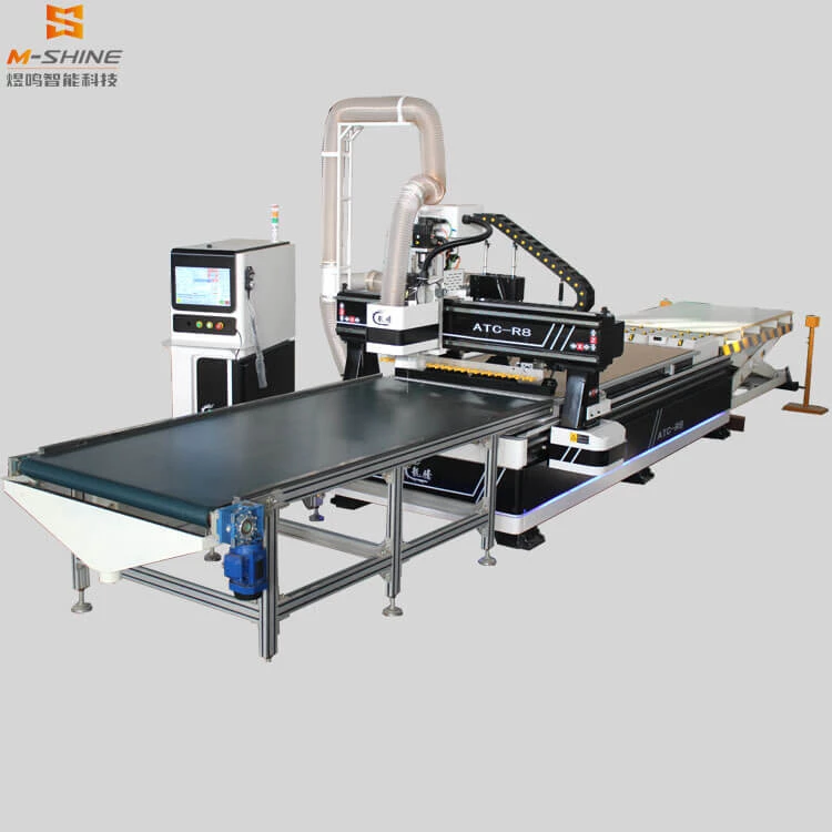Manual feeding and cutting machine is not required Automatic loading and unloading of CNC cutting machine