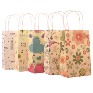 Gift paper bag/Environmental gift bag/kraft paper bag/spot wholesale