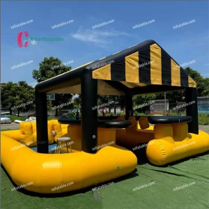 Customized Water Floating Inflatable Swimming Pool Bar Tent for Sale