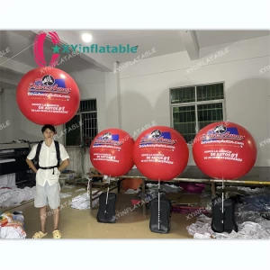 RGB led inflatable backpack balloon with customized logo