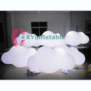 Color Changed LED Lights Advertising Inflatables Air Balloon Ceiling Decor Inflatable Hanging Cloud For Decoration