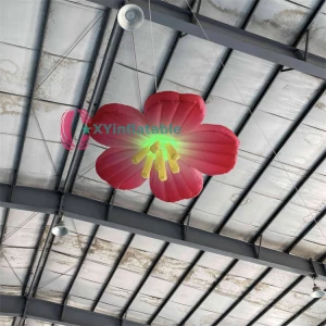 LED Lighting Decoration Giant Inflatable Plum Blossom Air Flower balloon For Party Event