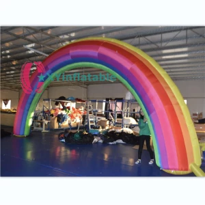 8x4m Outdoor Decoration Inflatable Rainbow Arch For Sale