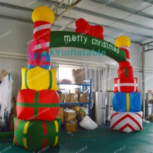 Inflatable Christmas Arch Inflatable Gift Box Archway for Decoration