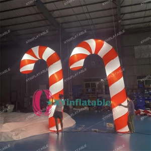 Lighting Christmas Decoration Giant Inflatable Candy Cane with LED