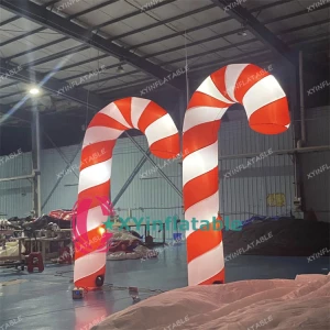 Lighting Christmas Decoration Giant Inflatable Candy Cane with LED