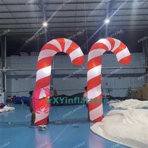 Lighting Christmas Decoration Giant Inflatable Candy Cane with LED