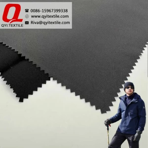 QY-2185  Polyester high elastic tricot TPU film 3in1 compound fabric with high waterproof water resistant breathable for outdoor jackets