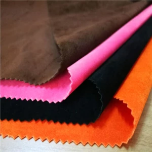 QSF 1 Double sides flocking fabric with viscose and polyester pile for bags and shoes