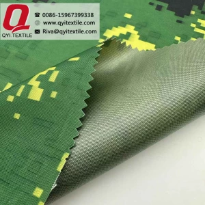 QY-2255 Oxford Polyester 2*2 4*4 300D/600D/1680D FDY camouflage Printing  with ULY coating cloth for school bag luggage