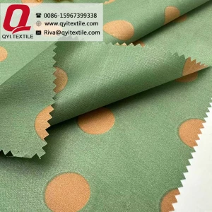 QY-2262 Polyester satin dot printing fabric waterproof water resistance cloth with PA coating textile for lining bags umbrella from Chinese manufacturer