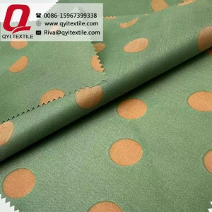 QY-2262 Polyester satin dot printing fabric waterproof water resistance cloth with PA coating textile for lining bags umbrella from Chinese manufacturer