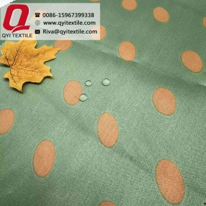 QY-2262 Polyester satin dot printing fabric waterproof water resistance cloth with PA coating textile for lining bags umbrella from Chinese manufacturer