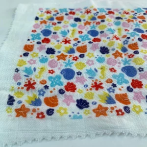 Custom No MOQ 100%Cotton Fabric Muslin Fabric Double Gauze Digital Printing For Baby