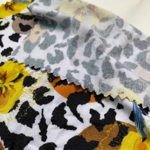 Custom Digital Printing Rayon Knitted Fabric For Clothing Viscose Sapndex Cotton Fabric