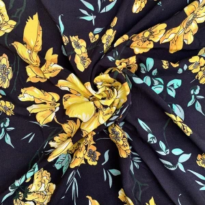 Custom 30s Viscose Rayon Floral Digital Printing Comfortable Fabric For Women Dress Fashion Shirt Fabric