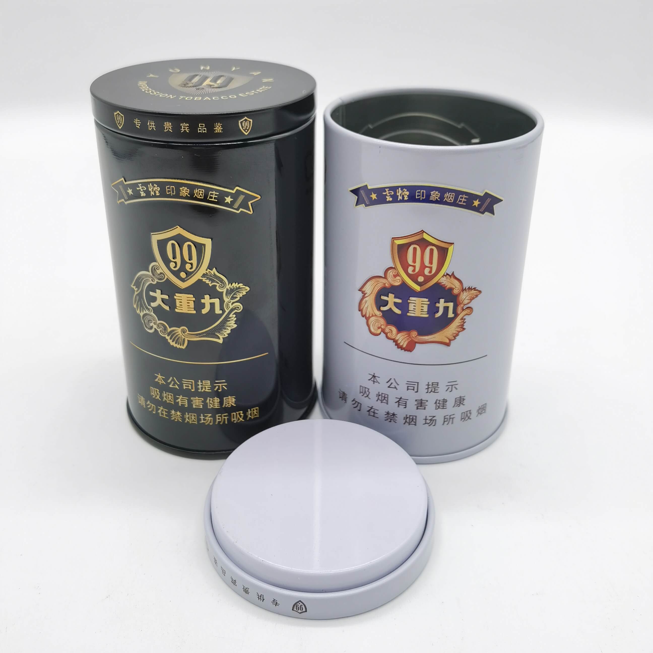 RB002 Custom Round  cigarette tin can