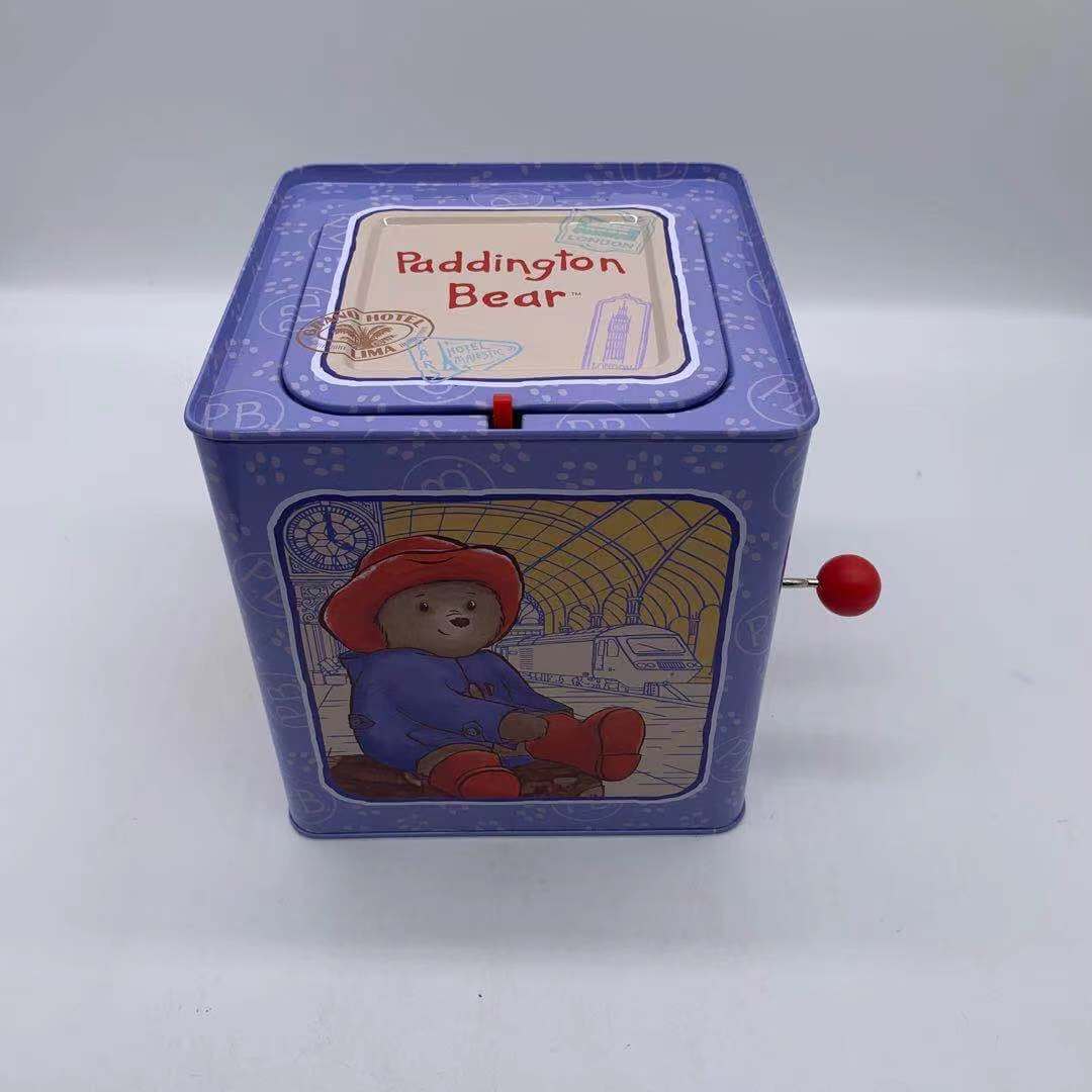 Tinplate music playing box, eight tone box, rotating music box