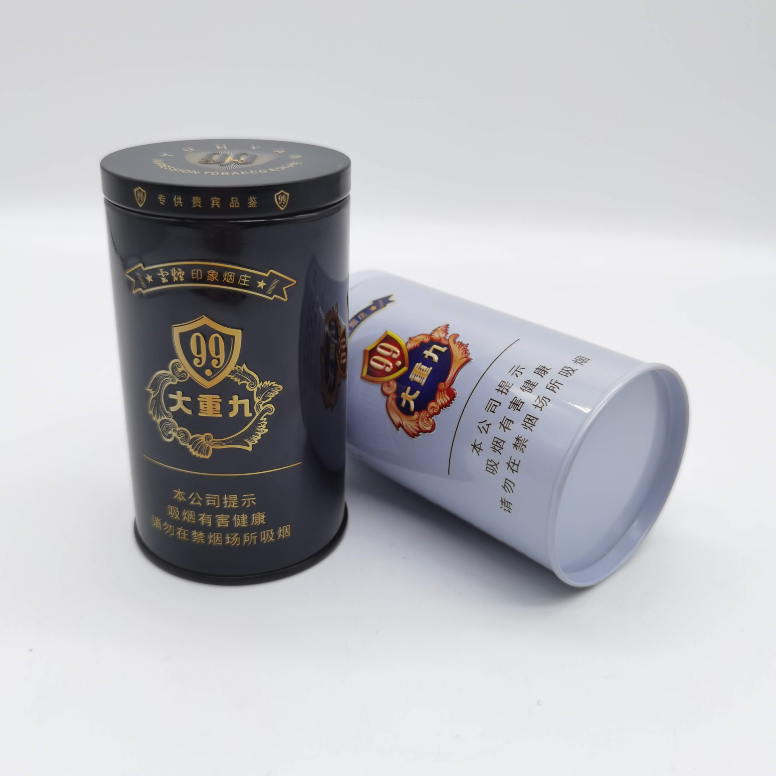 RB002 Custom Round  cigarette tin can