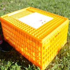 Large Size Plastic Chicken Poultry Transport Crate Cage Plastic Small Folding Chicken Coop Cage  For Farming Chicken Equipment