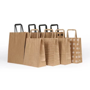 Flat Handle Kraft Bags