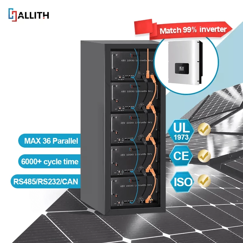 48V 200Ah Solar Battery Pack Lifepo4 solpanel för hem